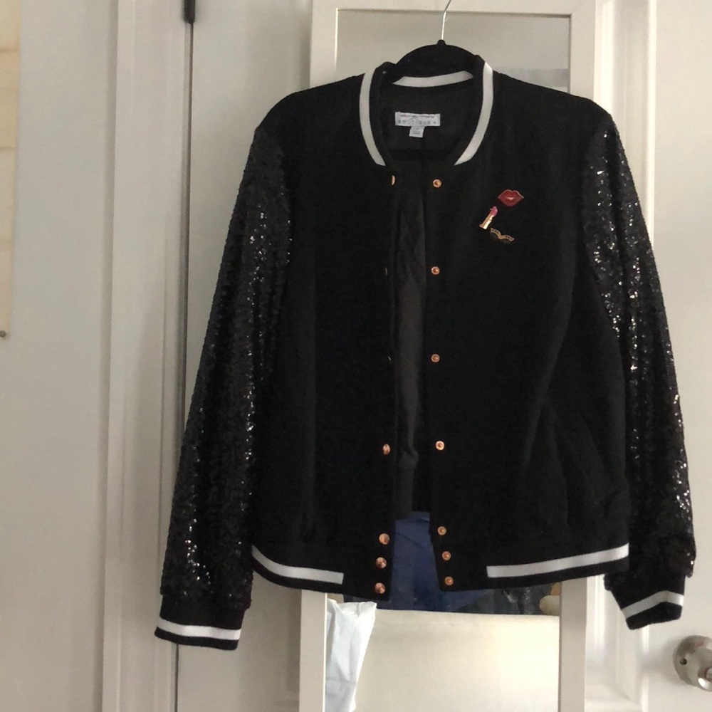 Never worn plus size varsity jacket